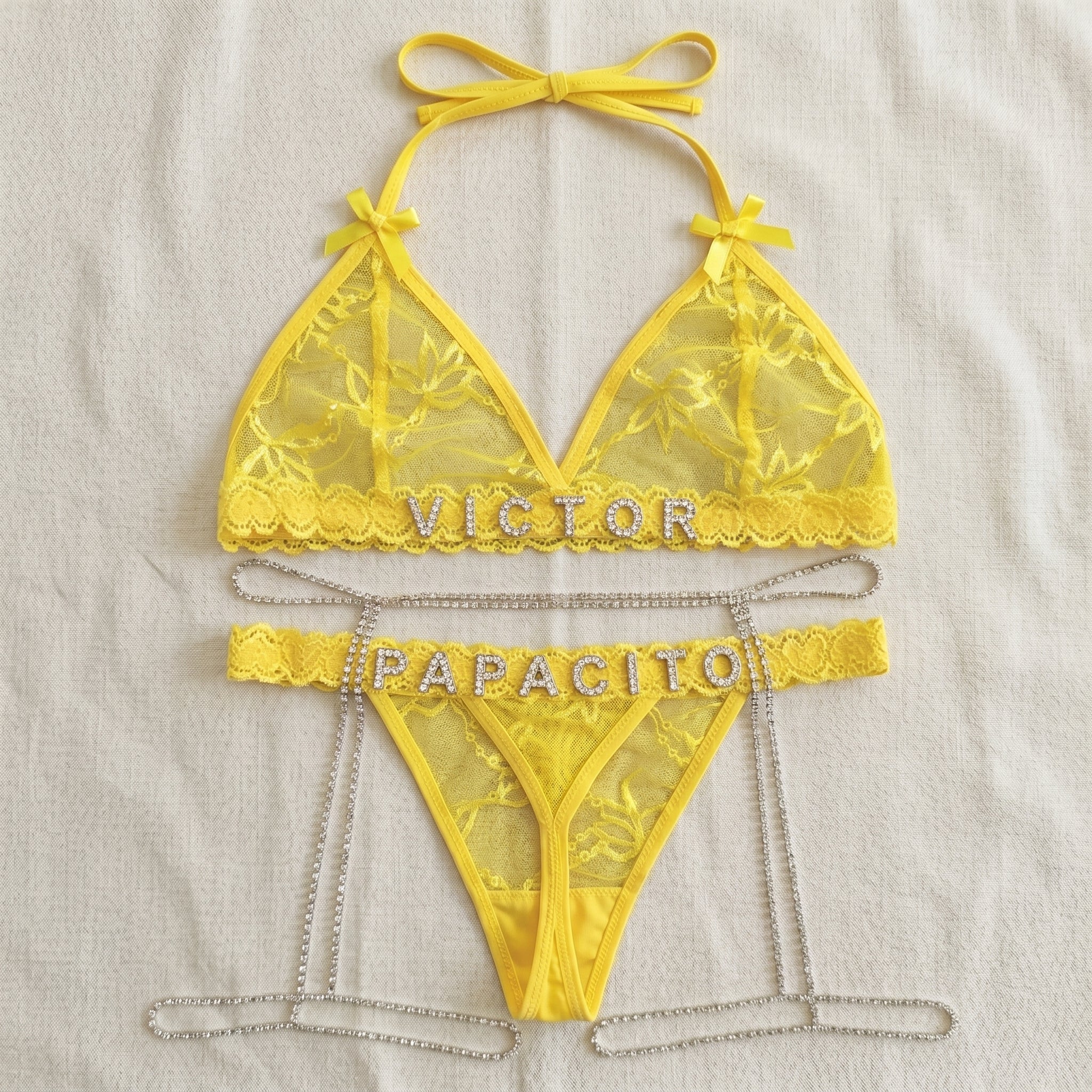 Personalized Strass Set (+ Free Strass Garter Belt)