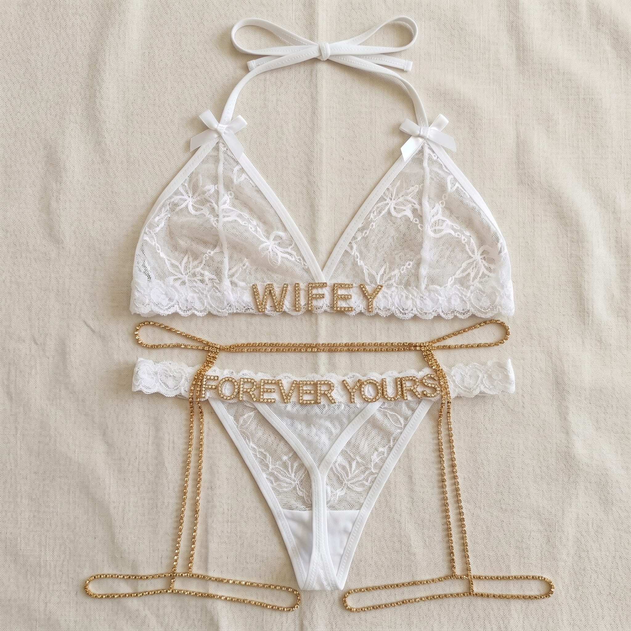 Personalized Strass Set (+ Free Strass Garter Belt)