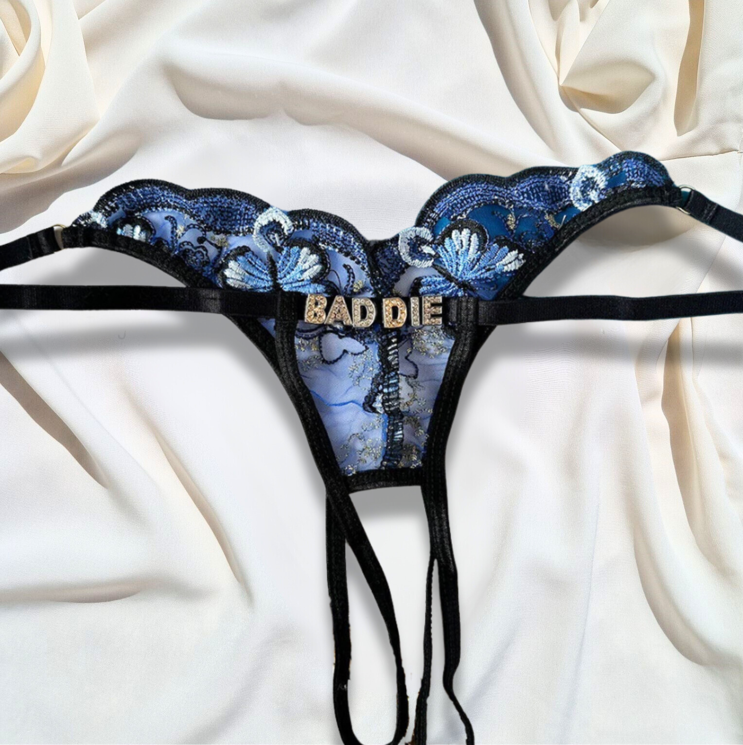 Crotchless Personalized Butterfly Thong