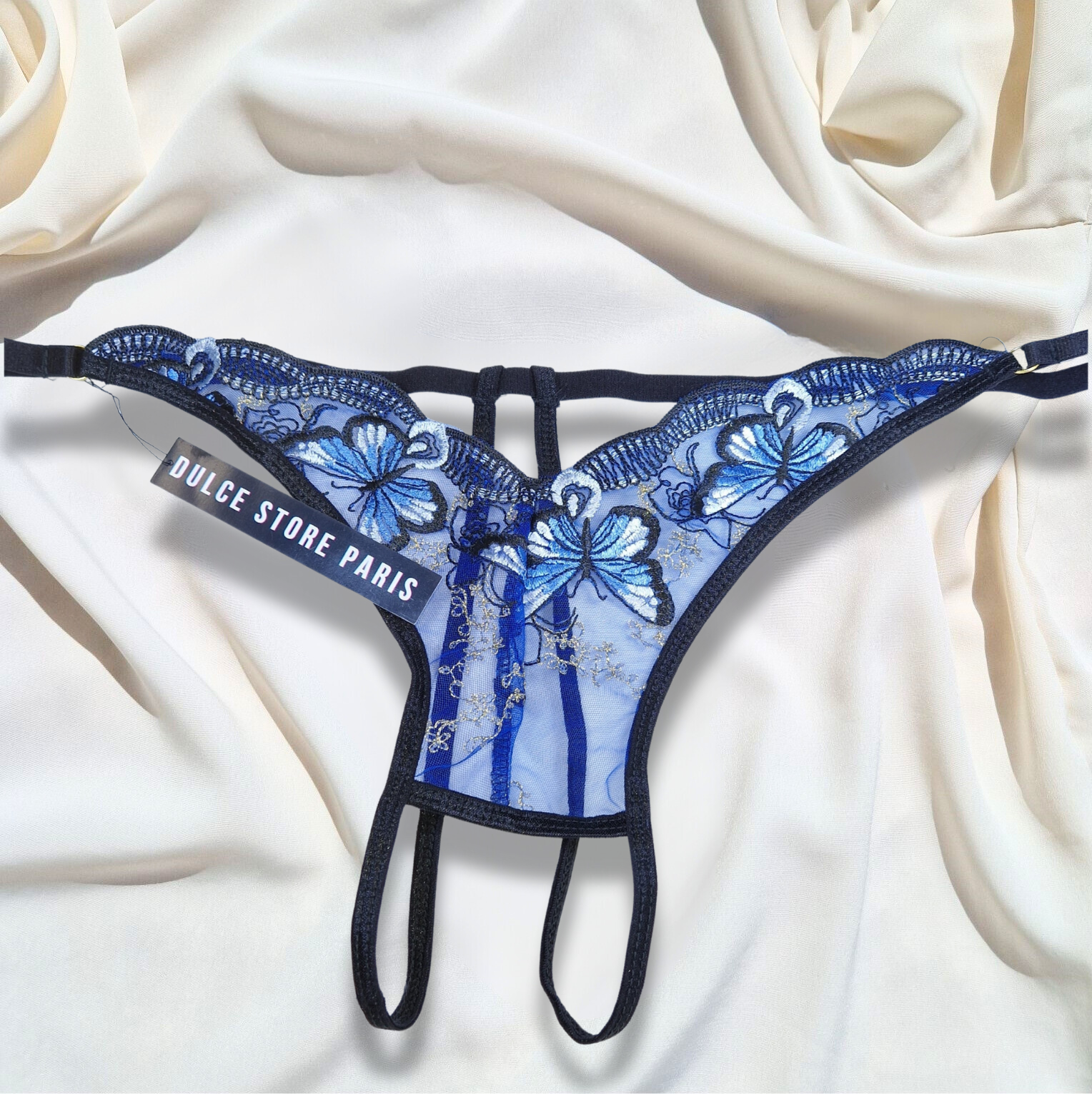 Crotchless Personalized Butterfly Thong