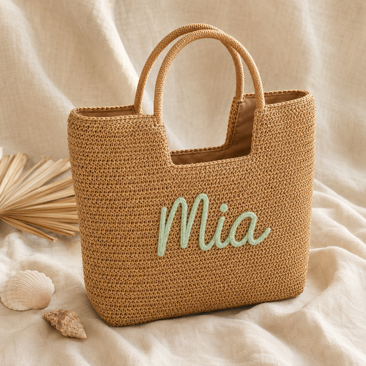 Personalized Embroidered Jute Bag