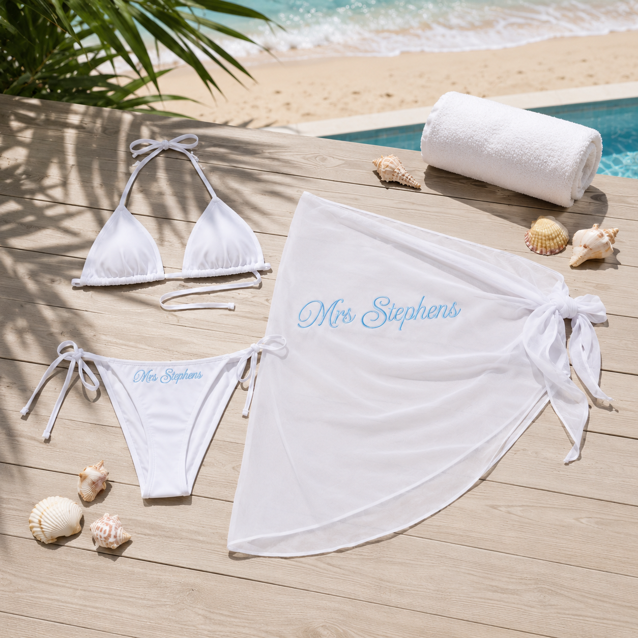 Personalized Embroidered Bikini Set