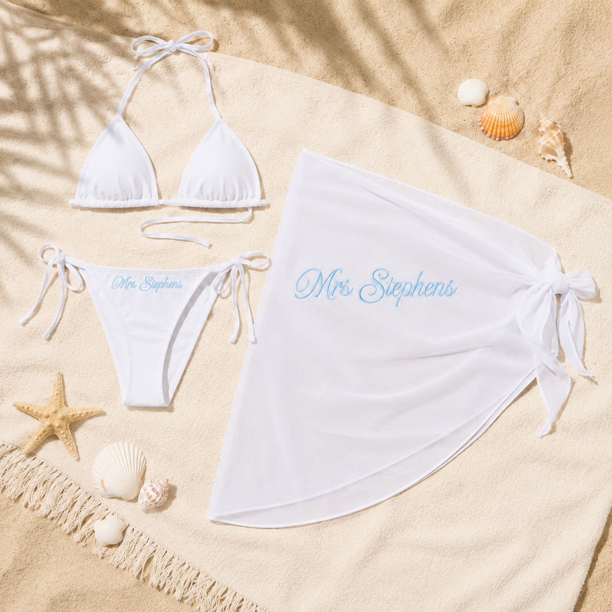 Personalized Embroidered Bikini Set