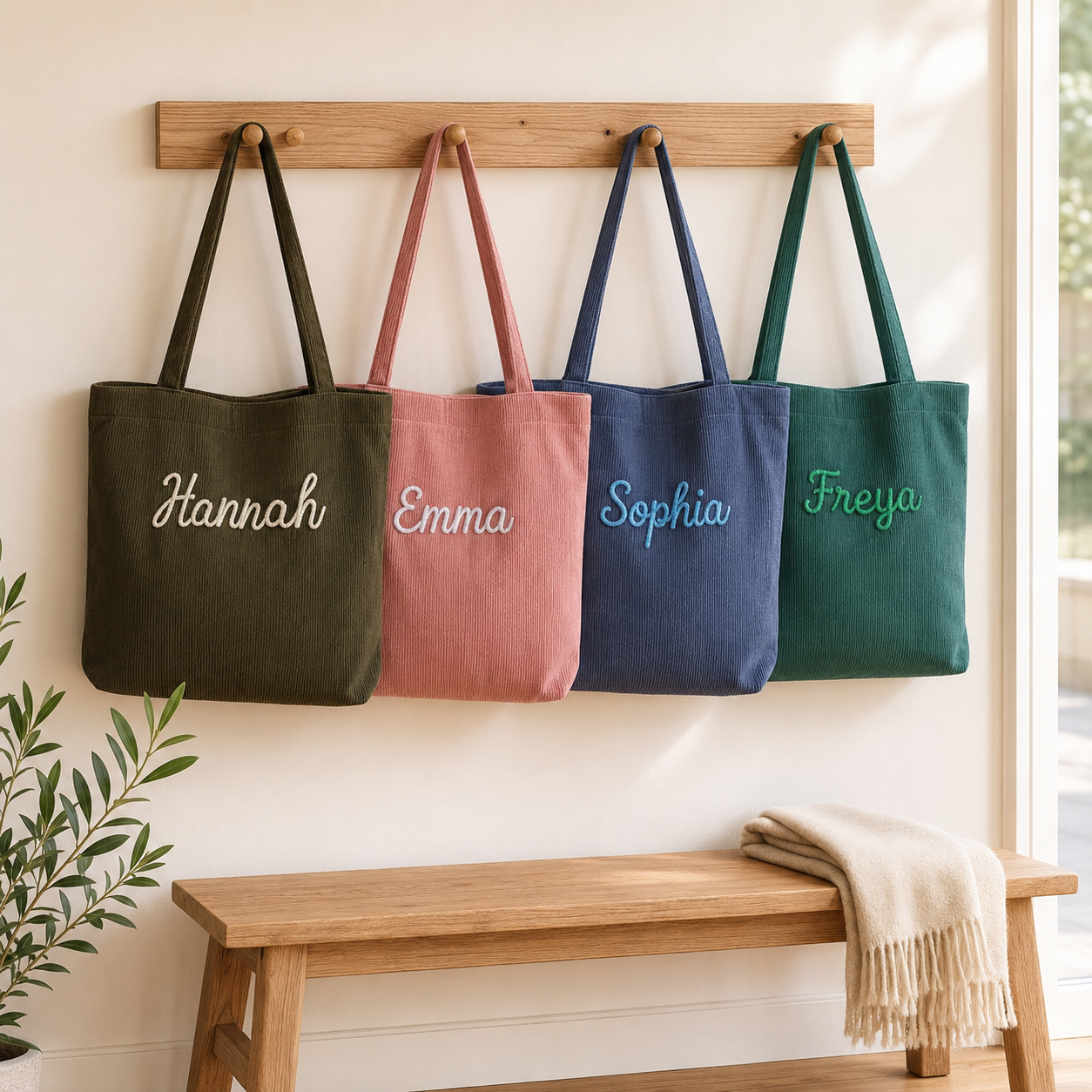 Personalized Embroidered Tote Bag