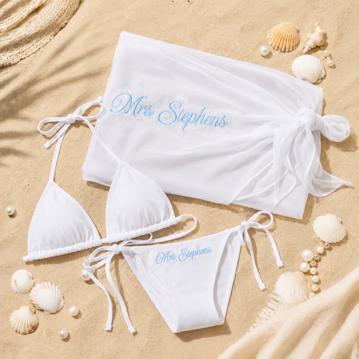 Personalized Embroidered Bikini Set
