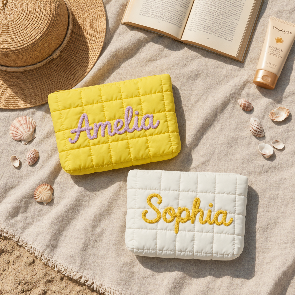 Personalized Embroidered Puff Case