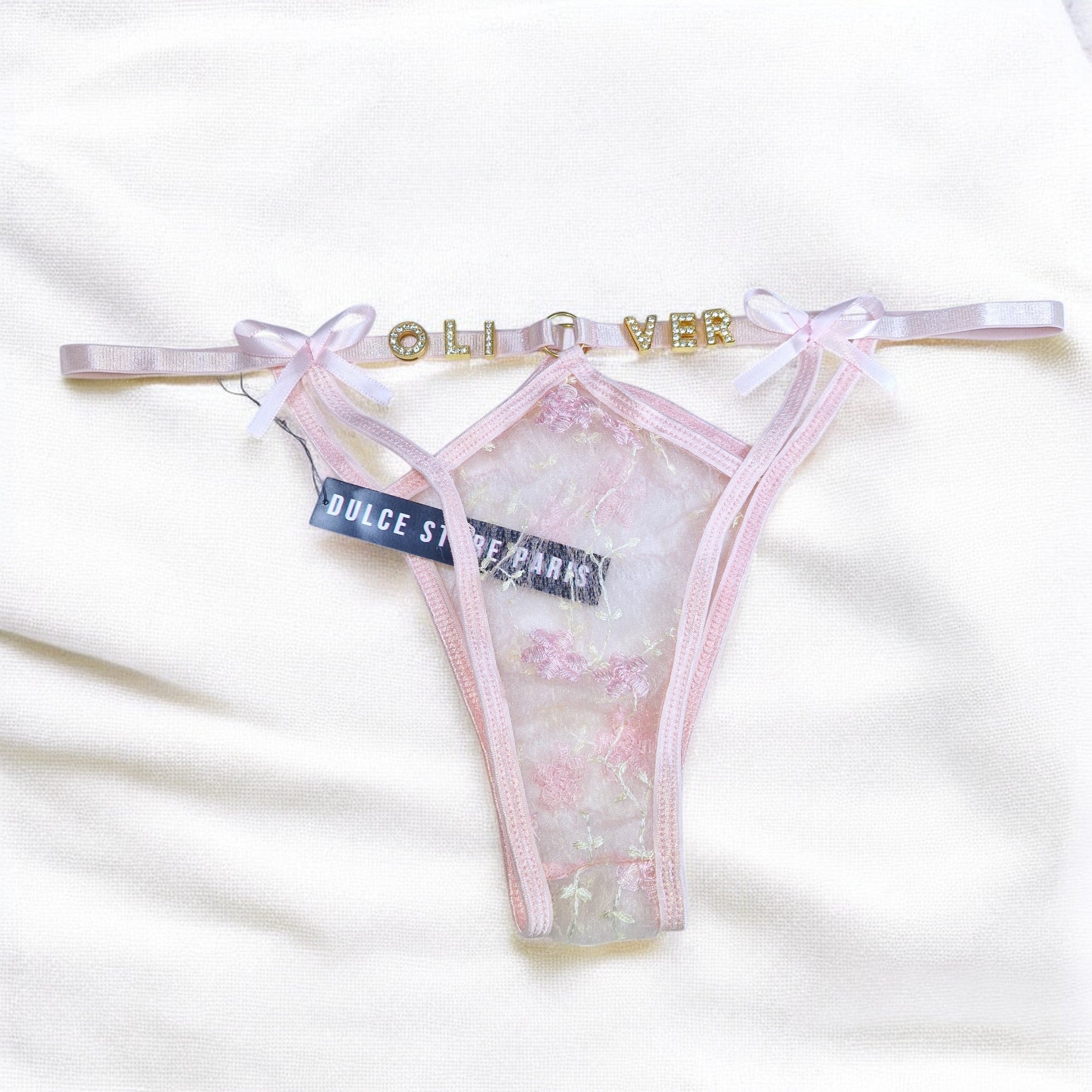 Pink Personalized Thong (Front)