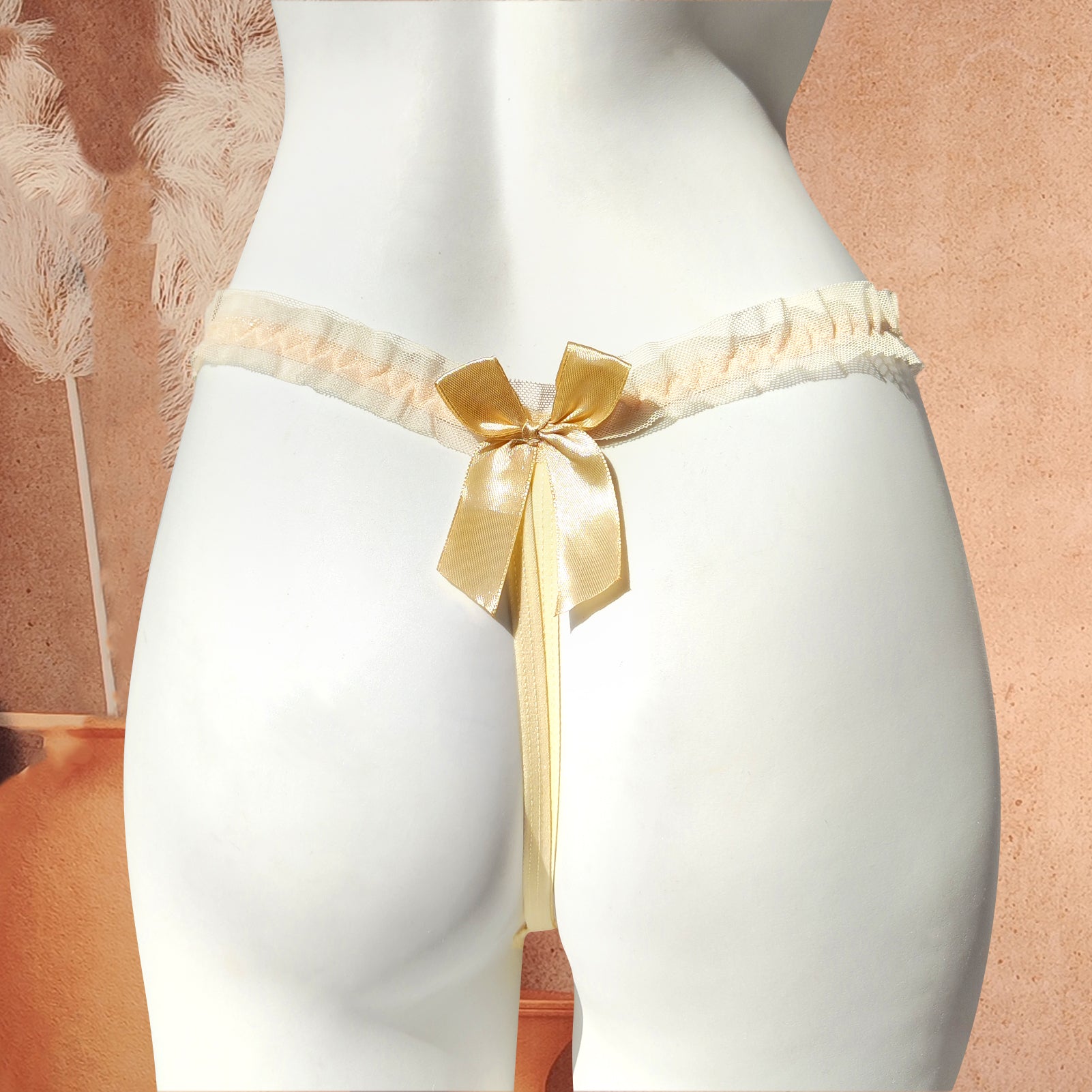 Personalized Bow Thong (Crotchless)