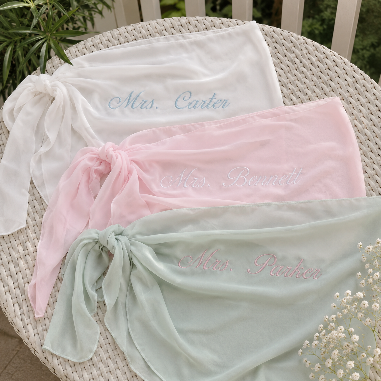 Personalized Embroidered Wraparound