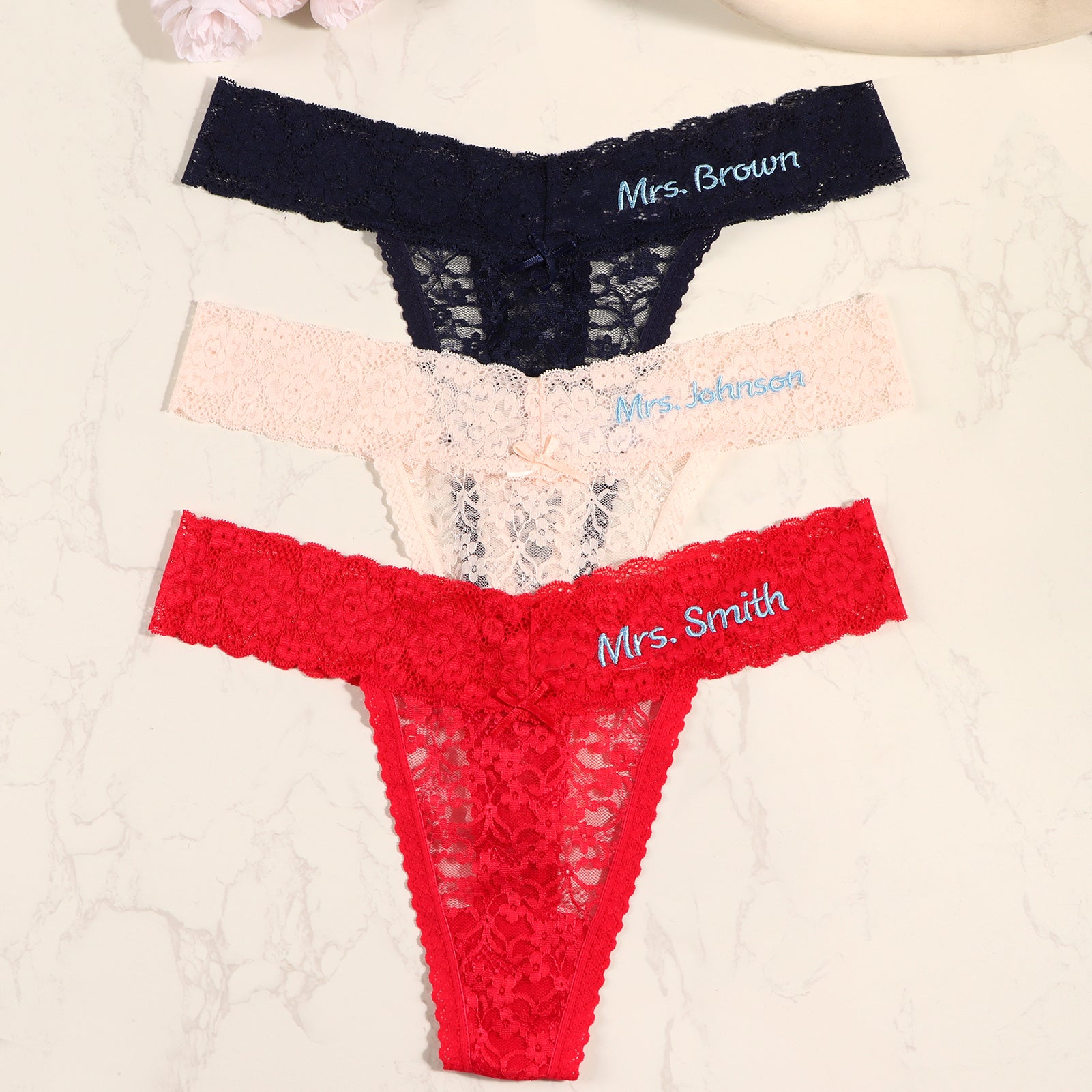 Personalized Embroidered Tanga