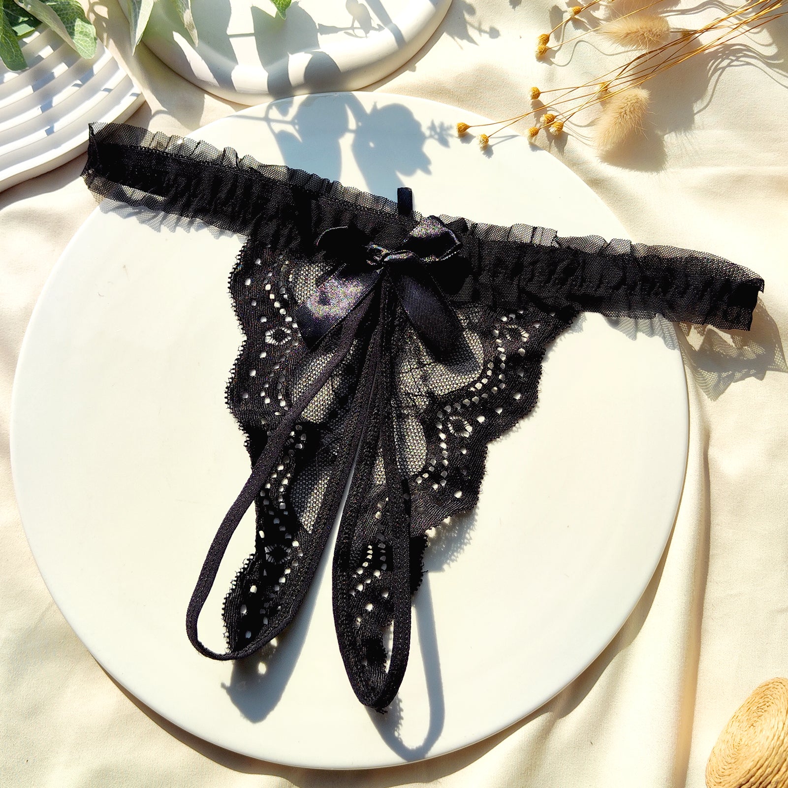 Personalized Bow Thong (Crotchless)