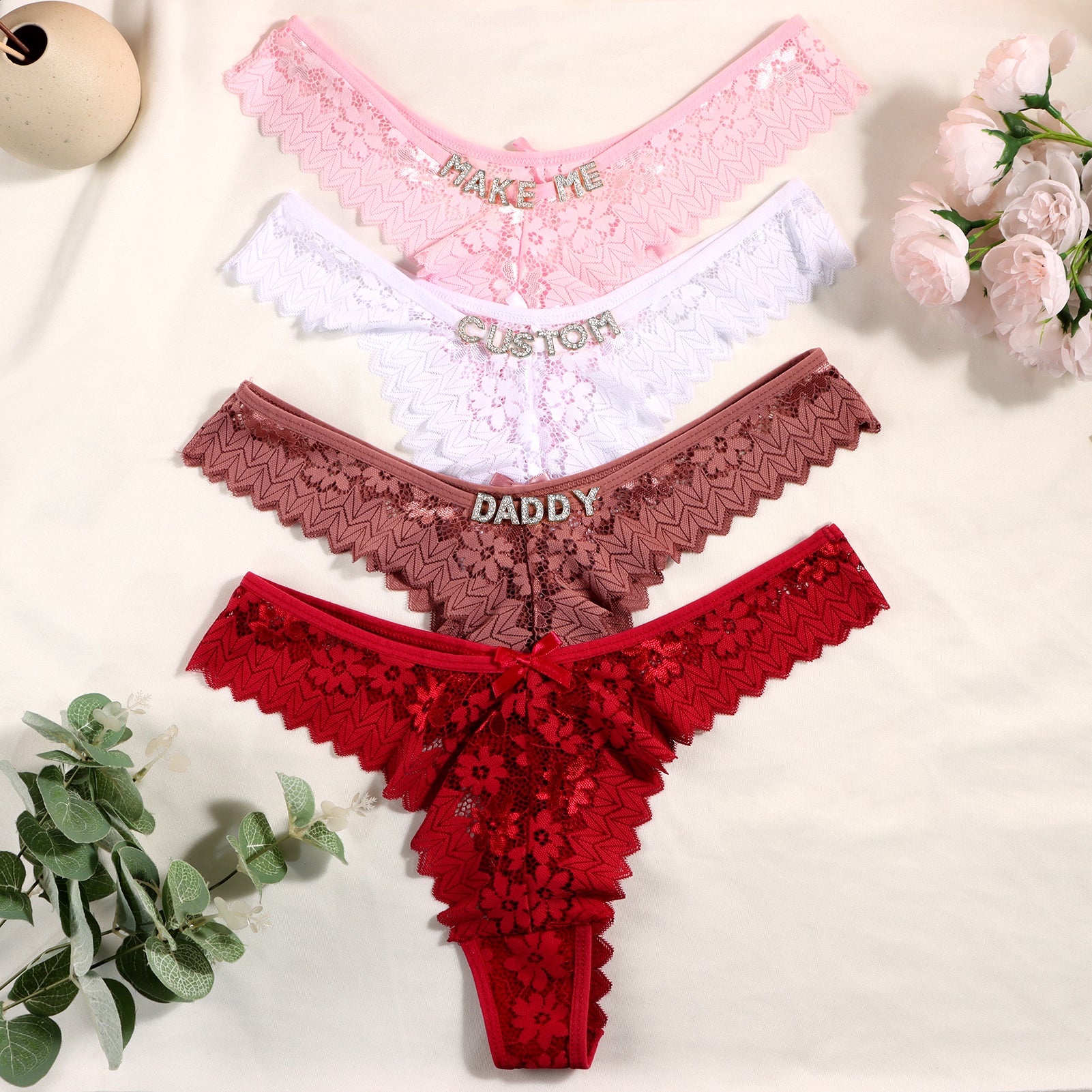 Personalized Lace Tanga