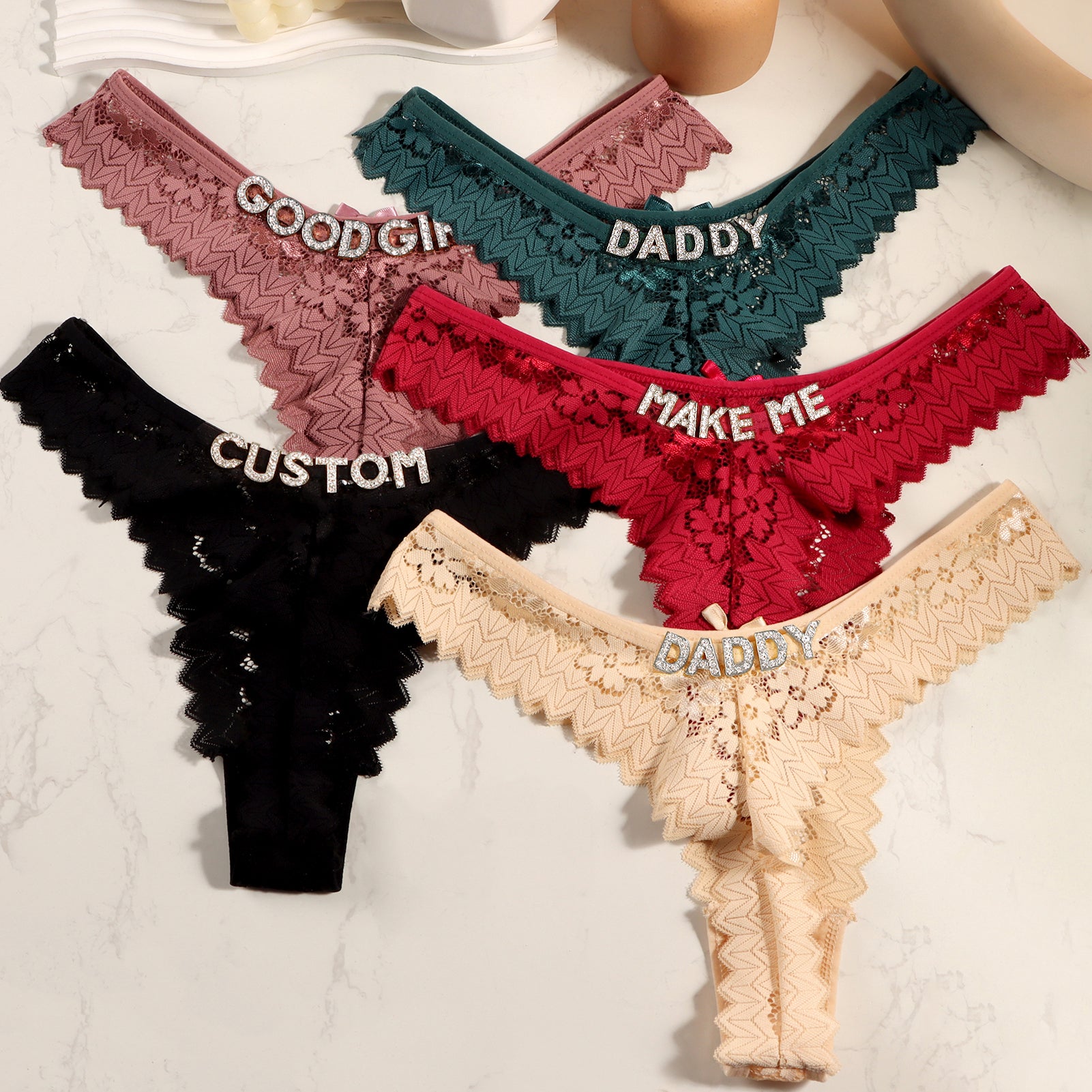 Personalized Lace Tanga