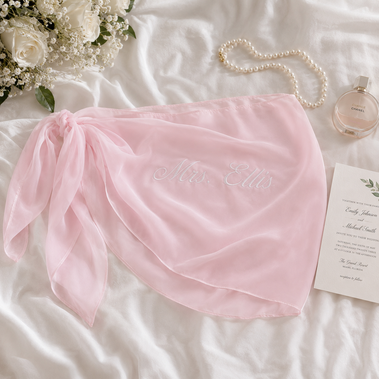 Personalized Embroidered Wraparound