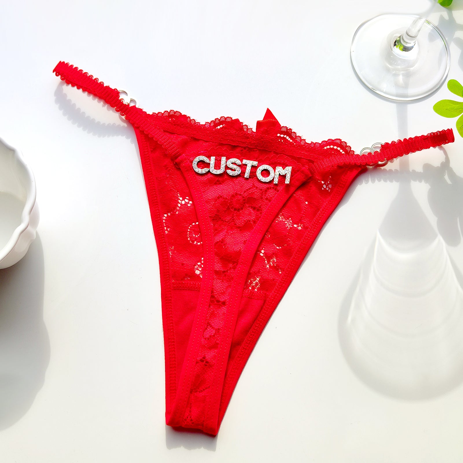 Personalized Lace Thong