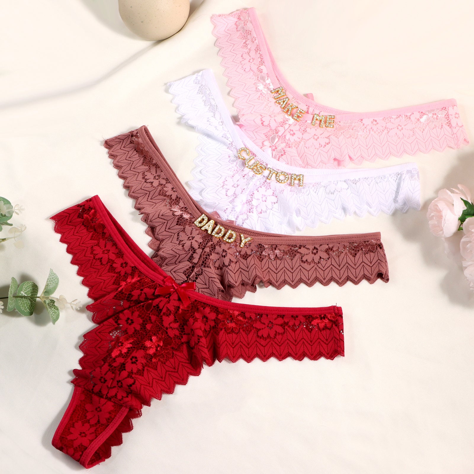 Personalized Lace Tanga