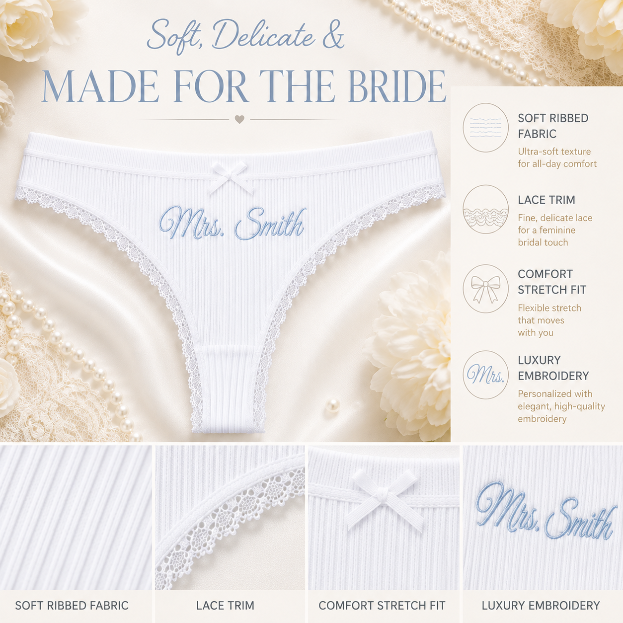 Personalized Embroidered Panty