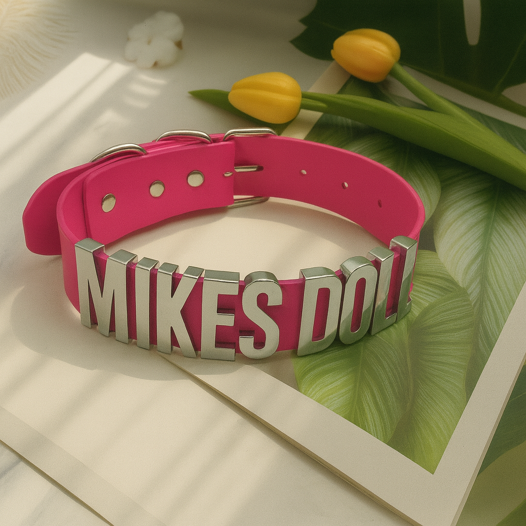 Pink Personalized XXL Hooks Choker