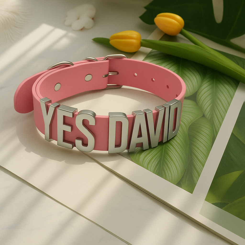 Baby Pink Personalized XXL Hooks Choker