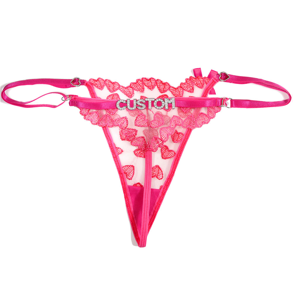 Personalized Heart Thong (Removable !)