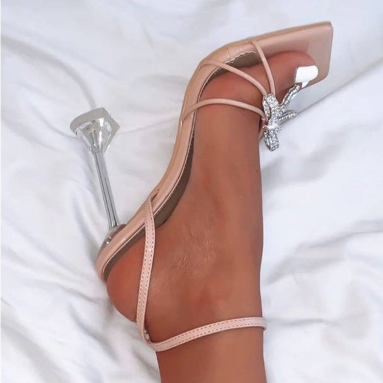 Bow Crystal Heels