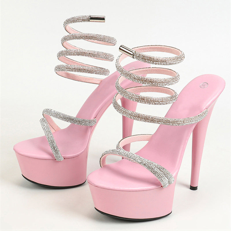 Strass Platform Heels