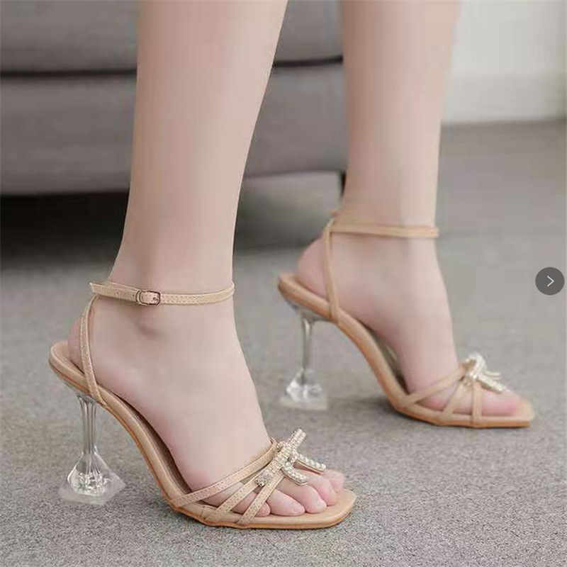 Bow Crystal Heels