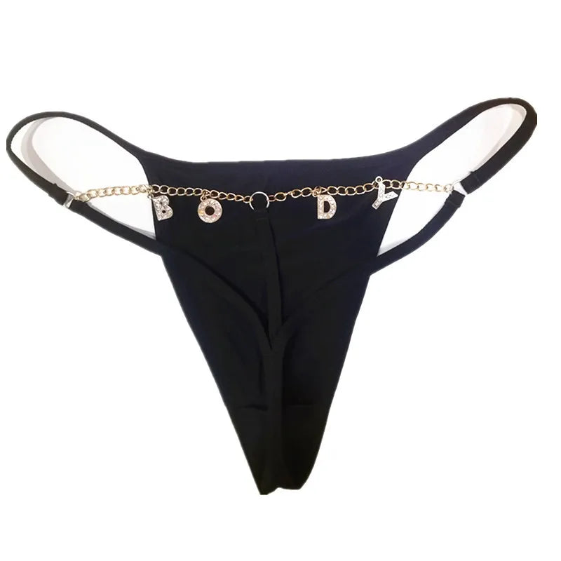 Personalized Thong - Chain & Straps