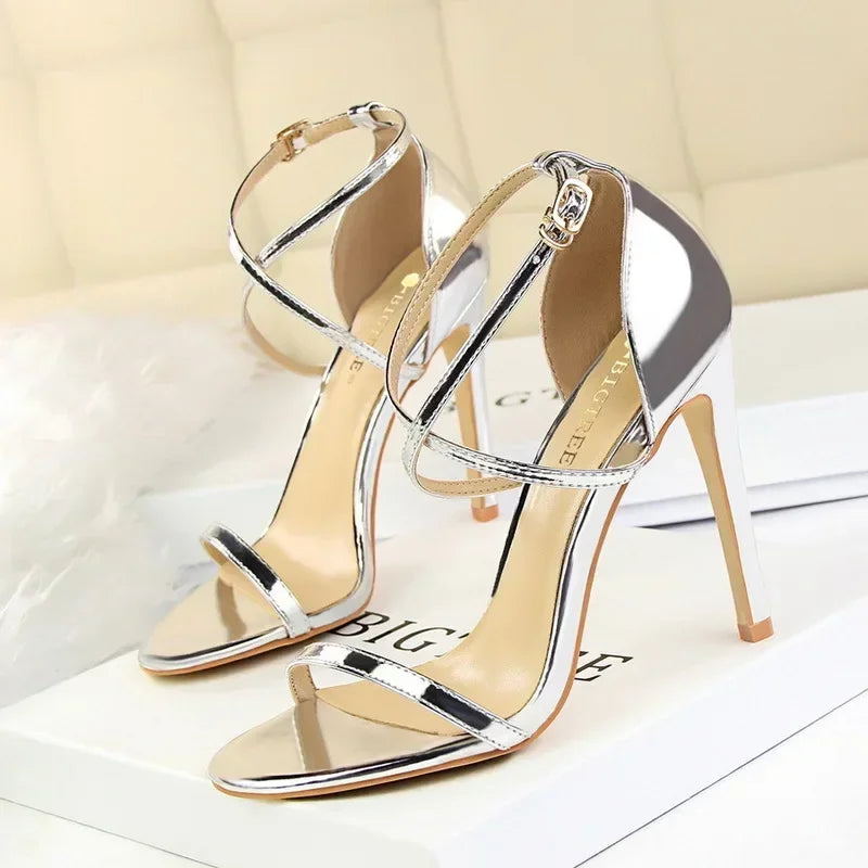 Gold Stiletto High Heels