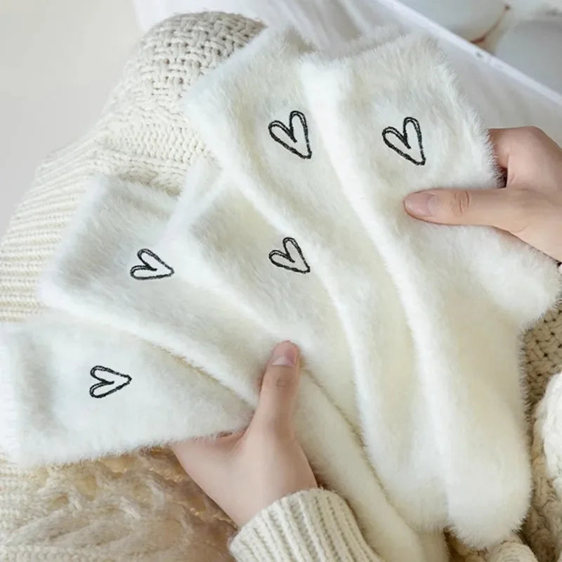 Heart Fuzzy Socks