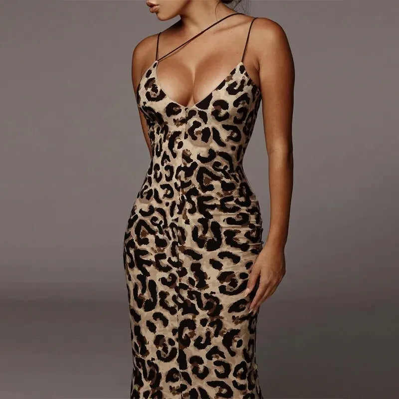 Leopard  Midi Dress