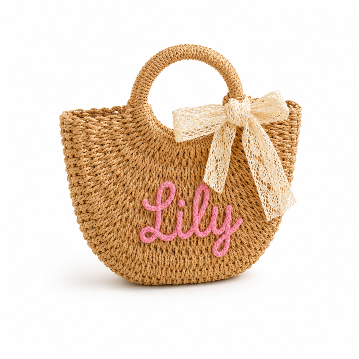 Personalized Embroidered Bow Bag