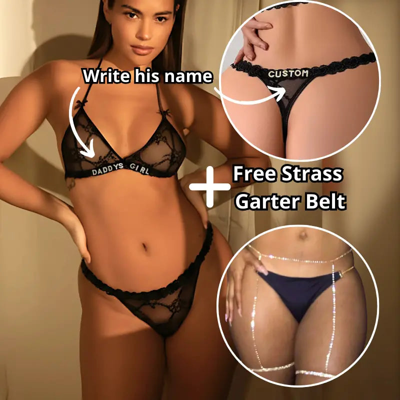 Personalized Strass Set (+FREE GARTER BELT)