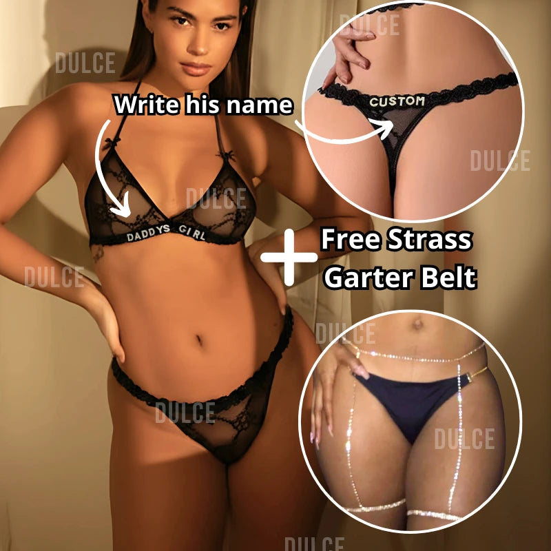 Personalized Strass Set (+FREE GARTER BELT)
