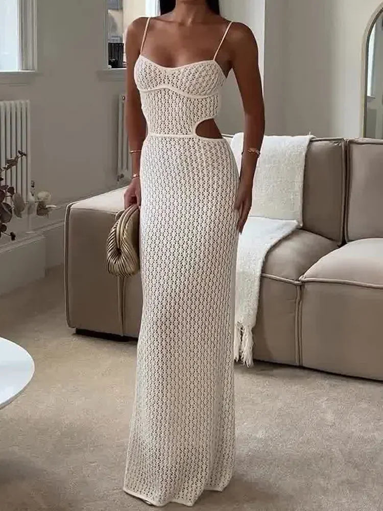 Soraya Knit Cut-Out Maxi Resort Dress
