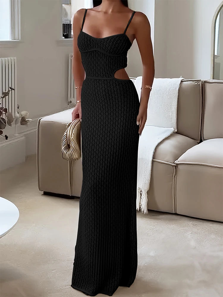 Soraya Knit Cut-Out Maxi Resort Dress
