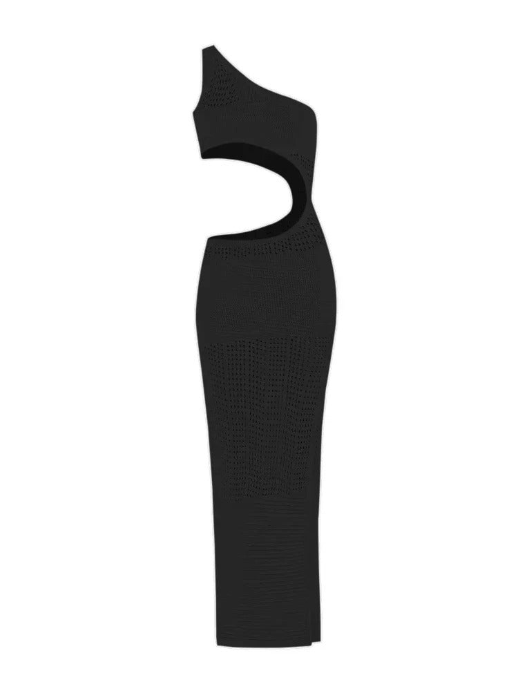 Luna Asymmetric Cut Out Knit Dress