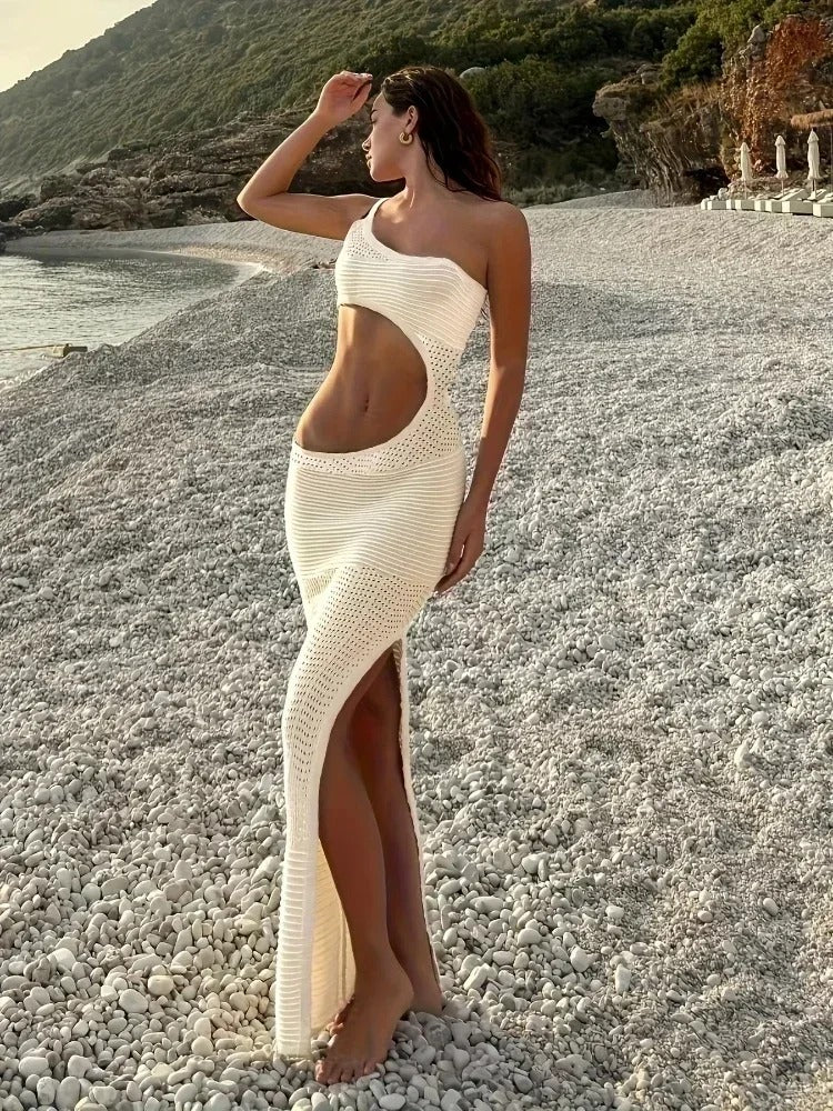 Luna Asymmetric Cut Out Knit Dress