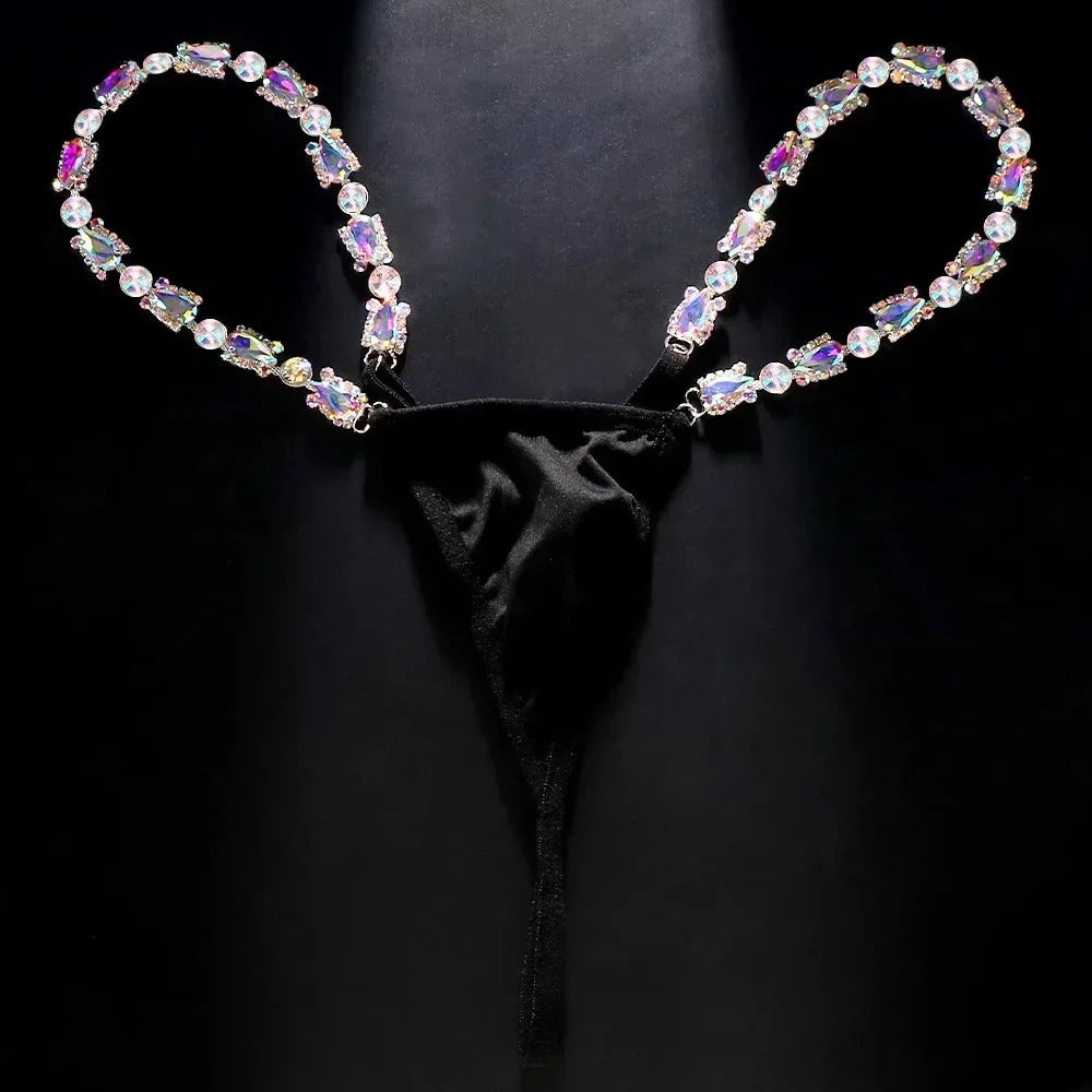 Rhinestones Thong