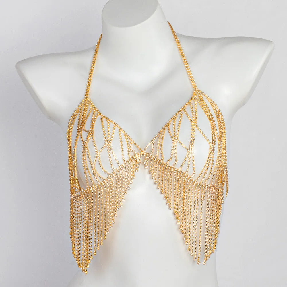 Rhinestones Bra