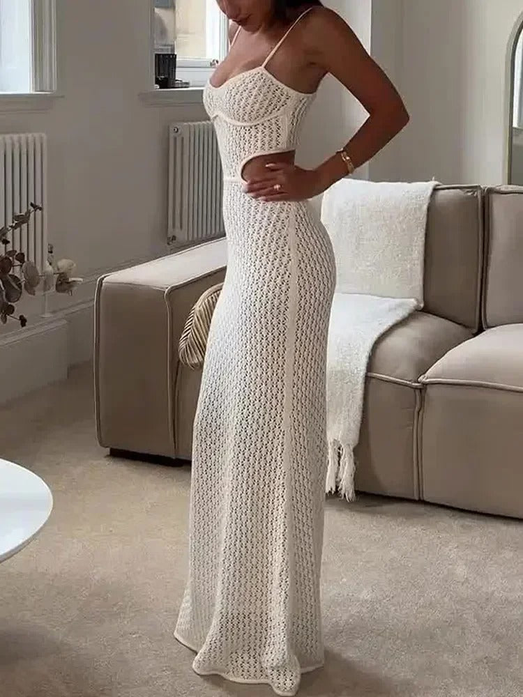 Soraya Knit Cut-Out Maxi Resort Dress