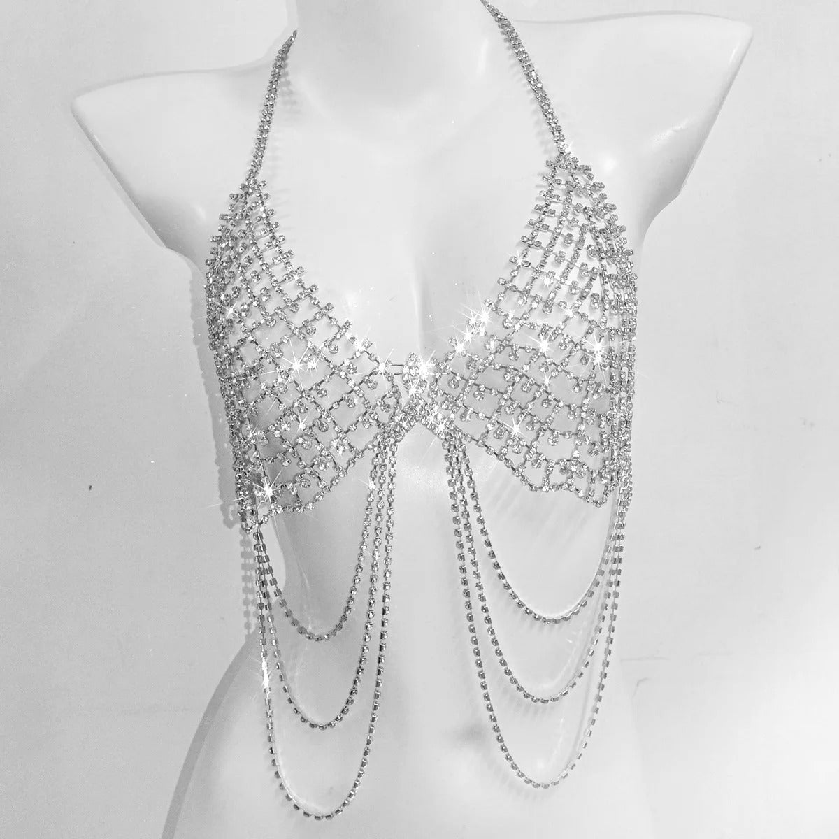 Rhinestones Bra