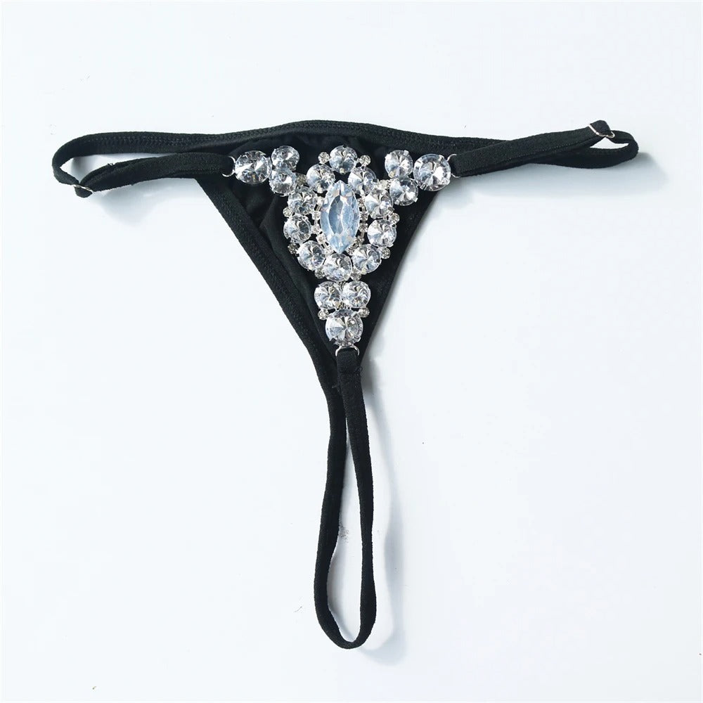 Rhinestones Thong