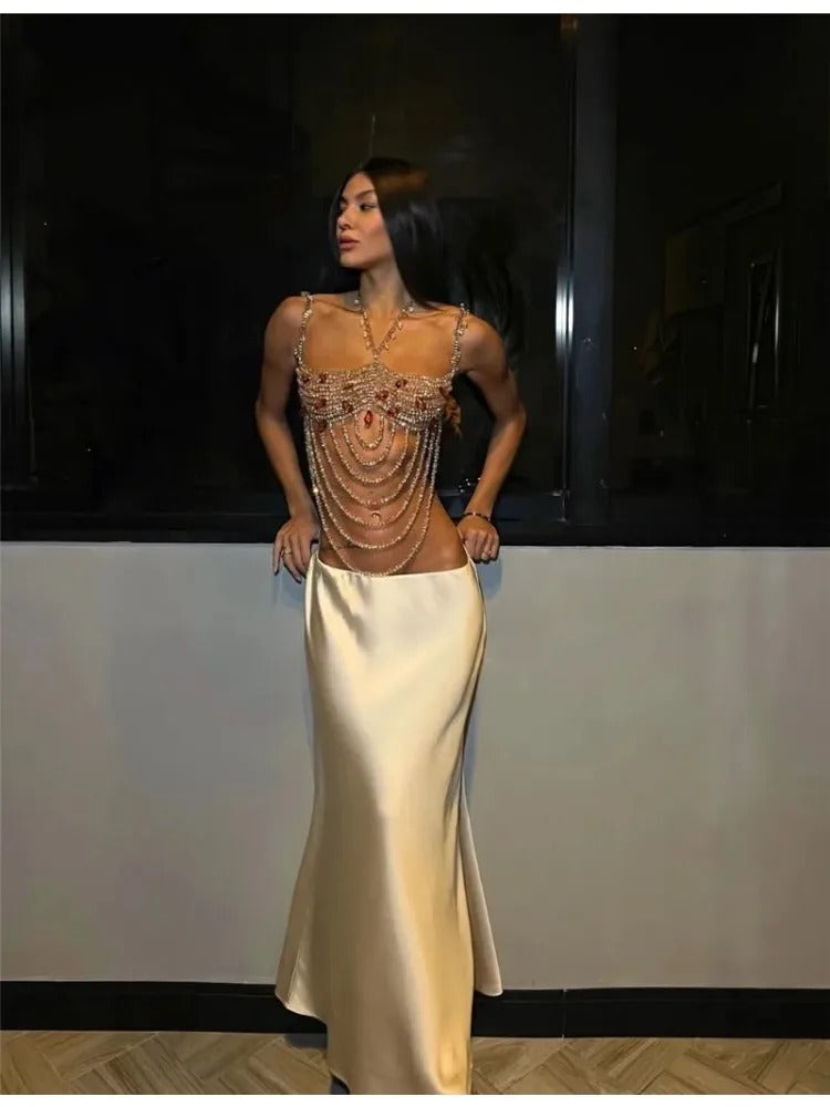 Amber Beaded Top