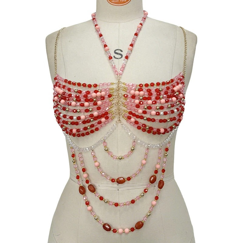 Ruby Beaded Top
