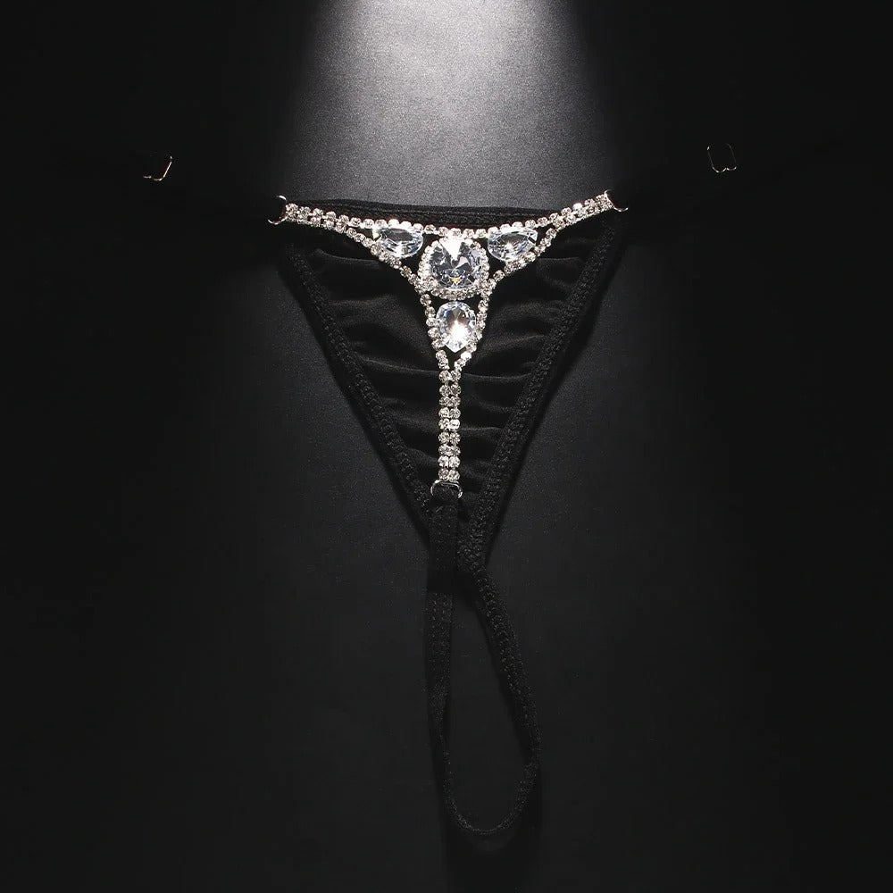 Rhinestones Thong