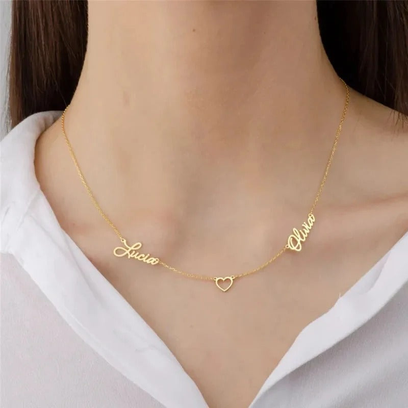 Personalized Sienna Double Name Necklace