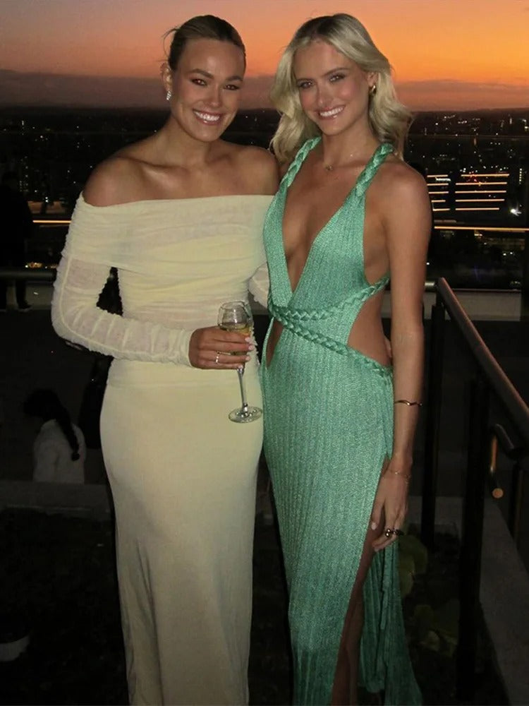 Riviera Knit Cutout Maxi Dress