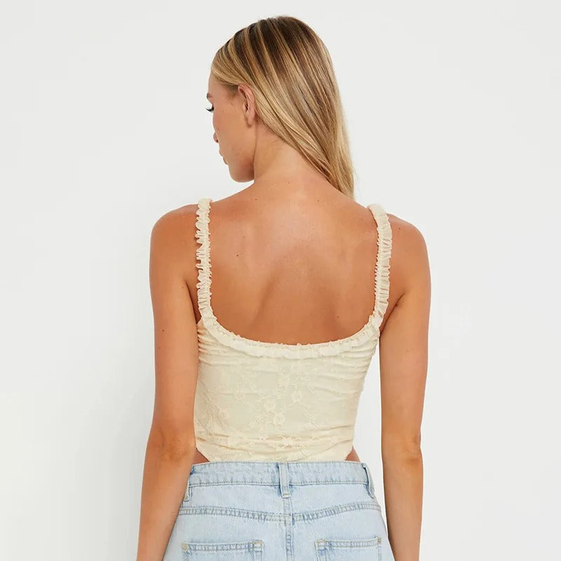 Colette Apricot Lace Wrap Mini Set