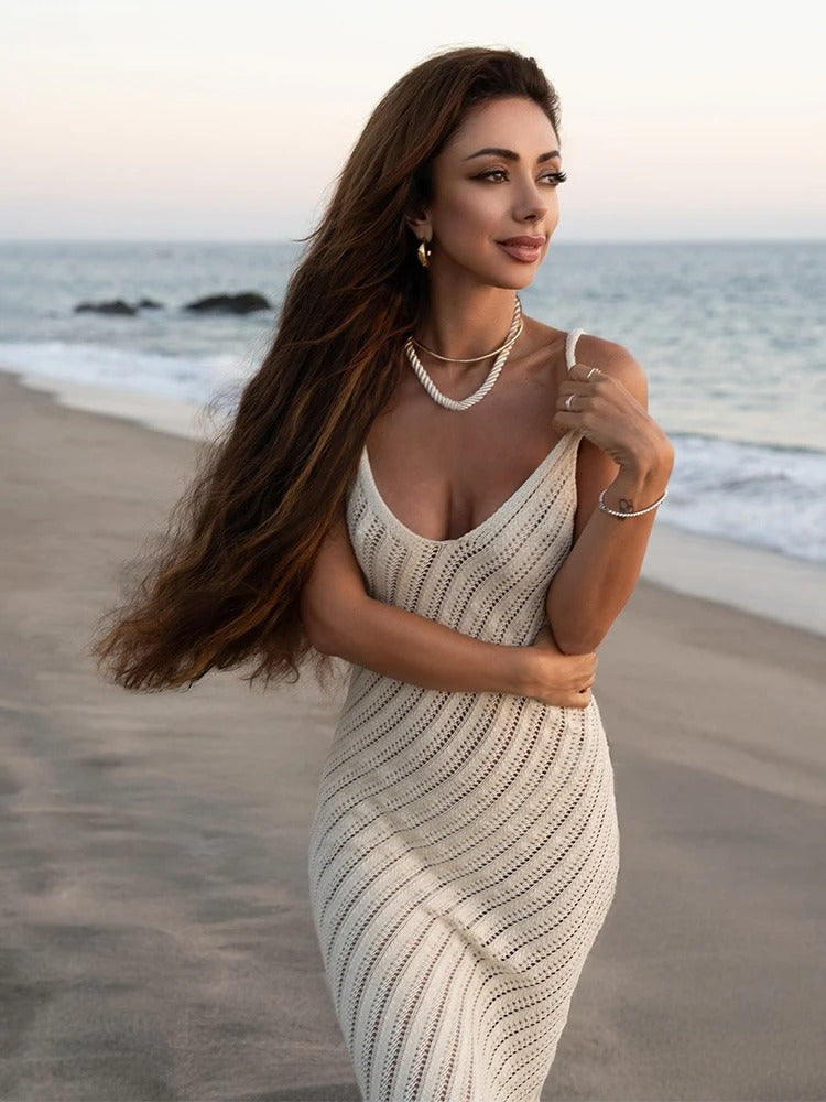 Lou Ivory Knit Maxi Dress